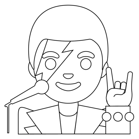 Man singer emoji coloring page free printable coloring pages