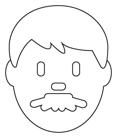 Man emoji coloring page free printable coloring pages