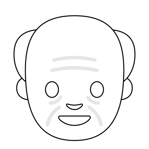 Old man emoji coloring page free printable coloring pages