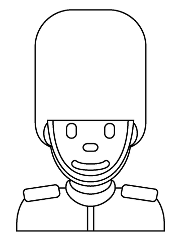 Man guard emoji coloring page free printable coloring pages