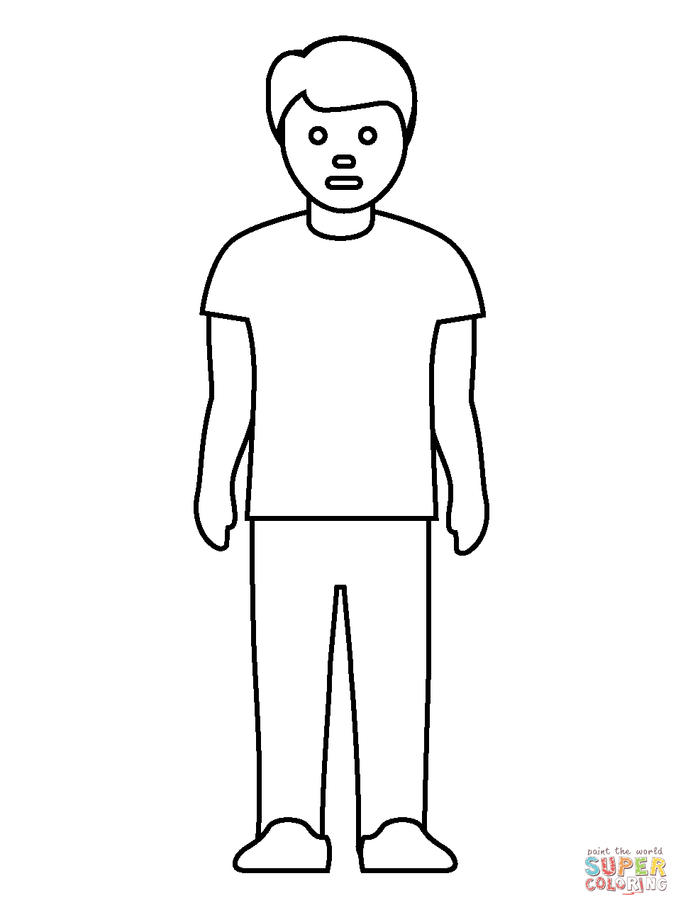 Man standing emoji coloring page free printable coloring pages