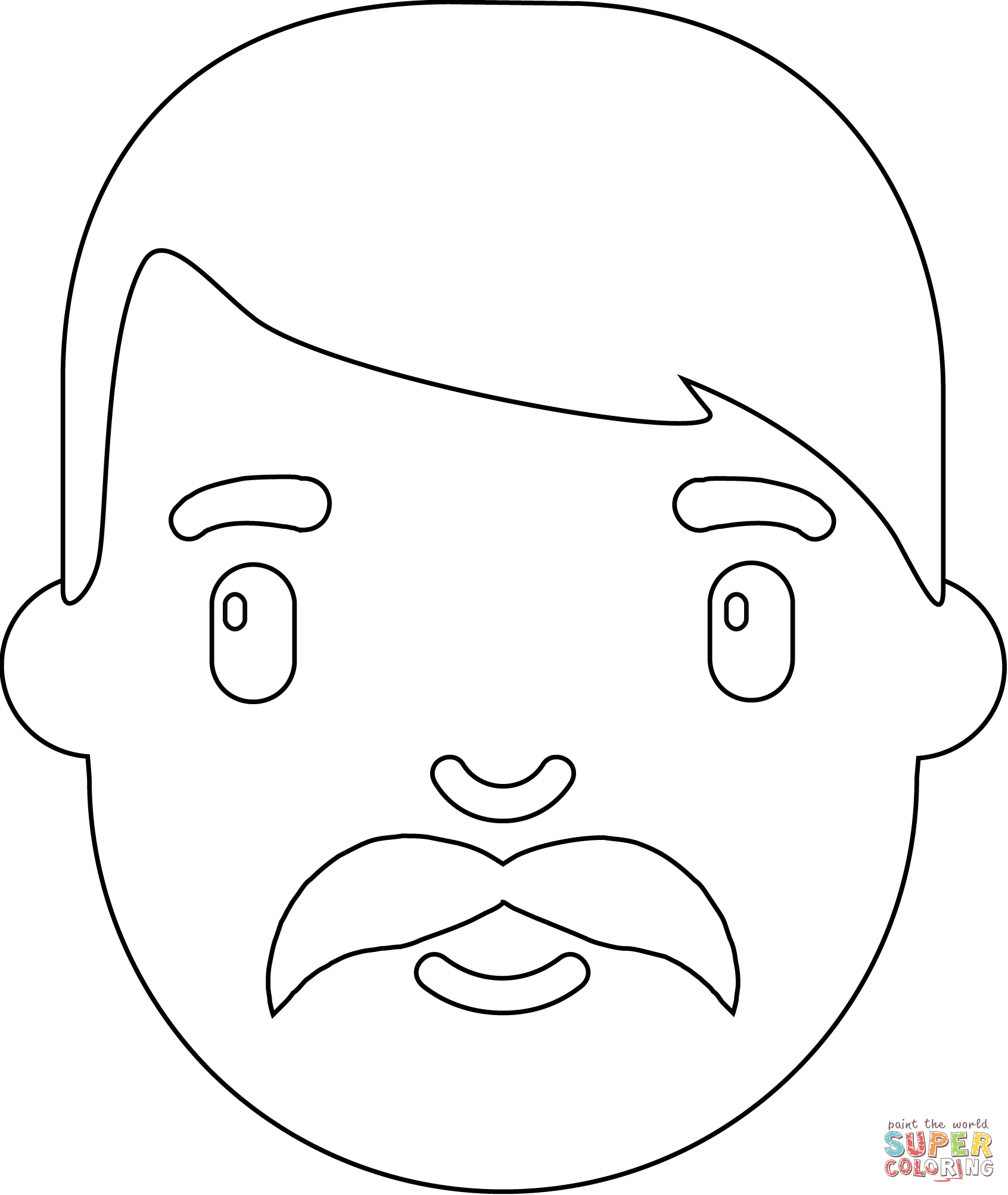 Man emoji coloring page free printable coloring pages