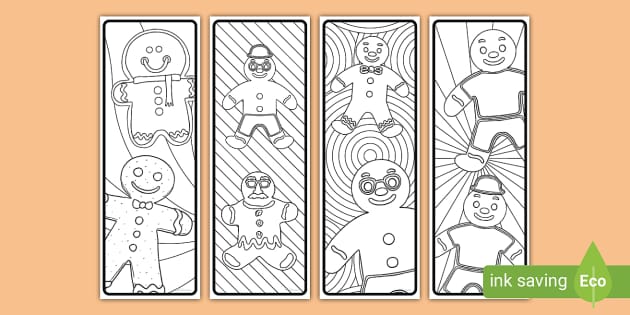 Gingerbread man bookmarks teacher made