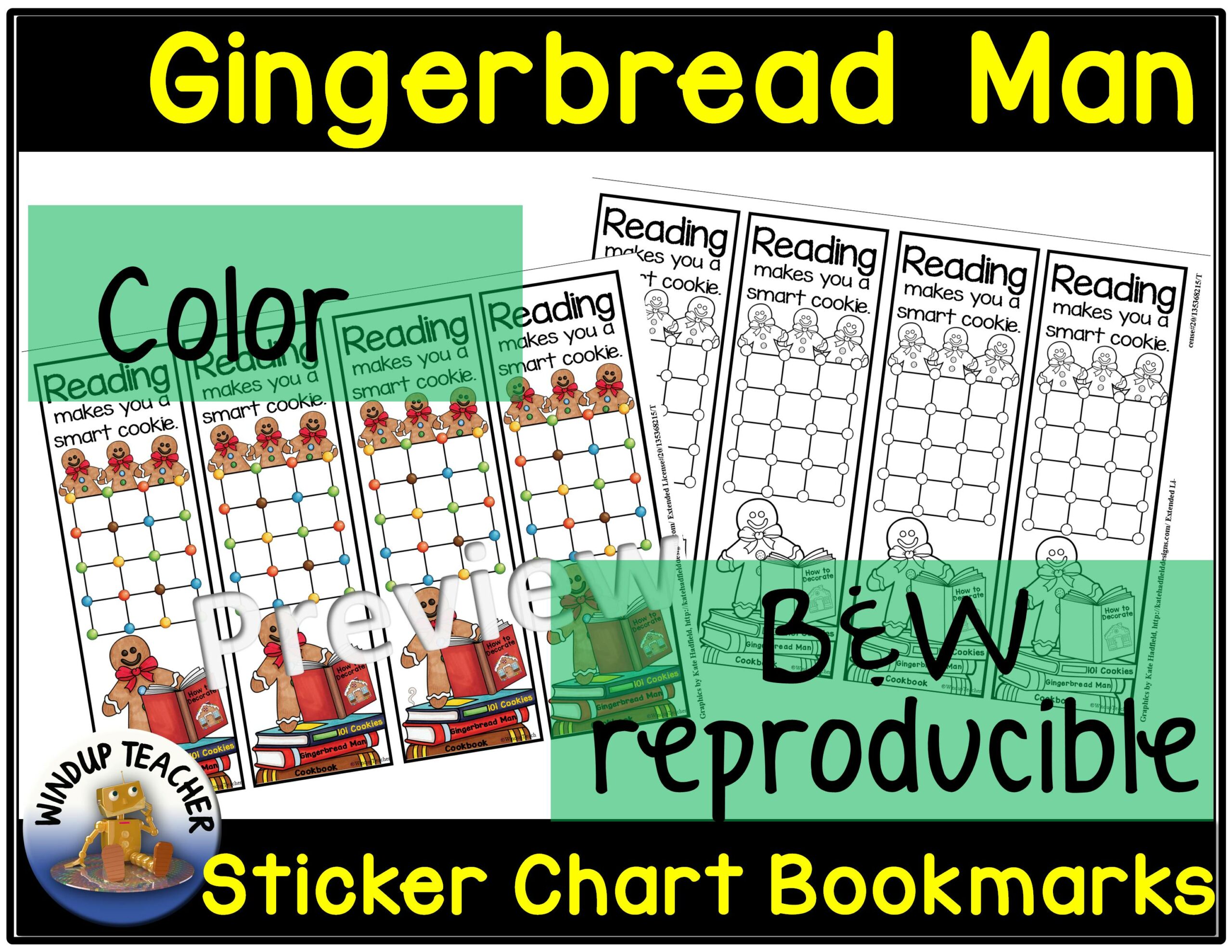 Gingerbread man bookmark bundle made by teachers