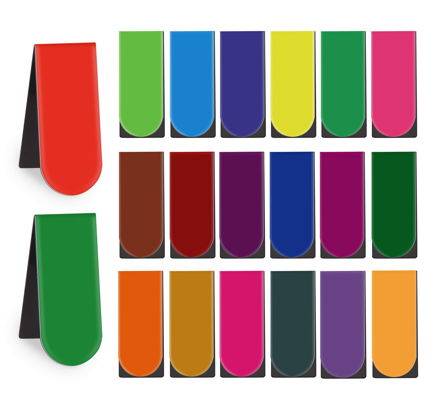 Magnetic bookmarks pack solid color magnet page clip small bookmark for book lovers gift women man kids tudents teachers school home office reading supplies x inch office products