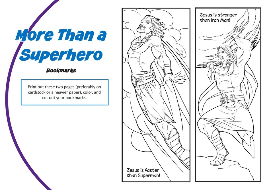 More than a superhero bookmarks my wonder studio