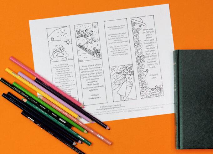 Exclusive printable bookmarks to color