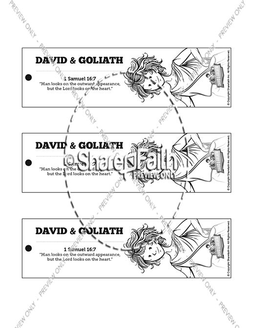 David and goliath bible bookmarks clover media