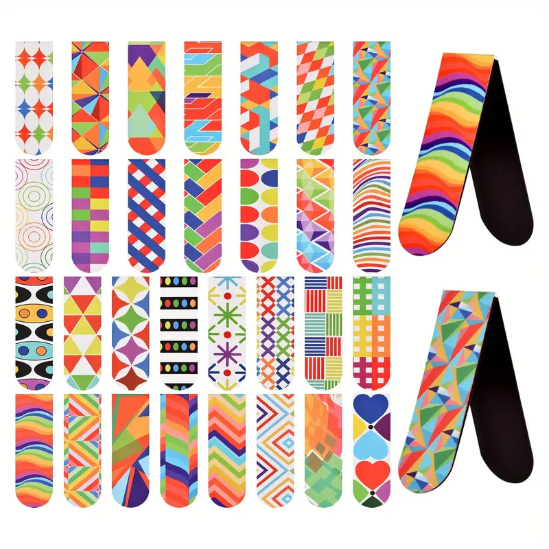 Geometry magnetic bookmarks magnet page markers assorted