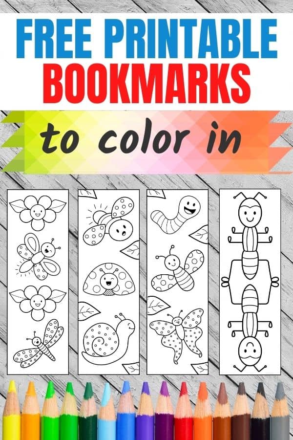 Printable bookmarks to color for adults kids free parties made personal