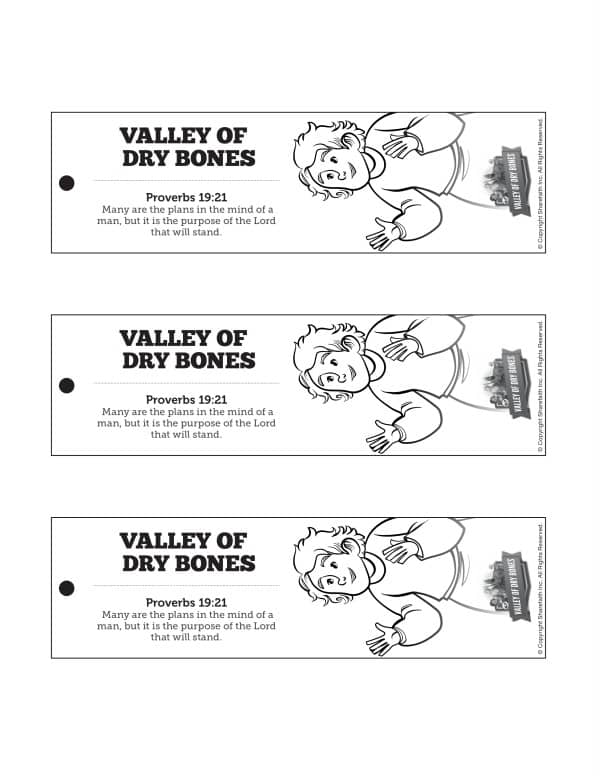 Ezekiel valley of dry bones bible bookmarks â