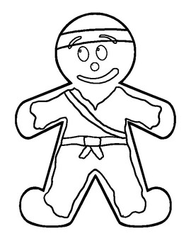 Ninjabread man coloring page by cassandra hooper tpt