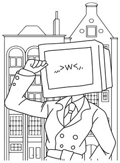 Tv man coloring pages ideas coloring pages man illustration color