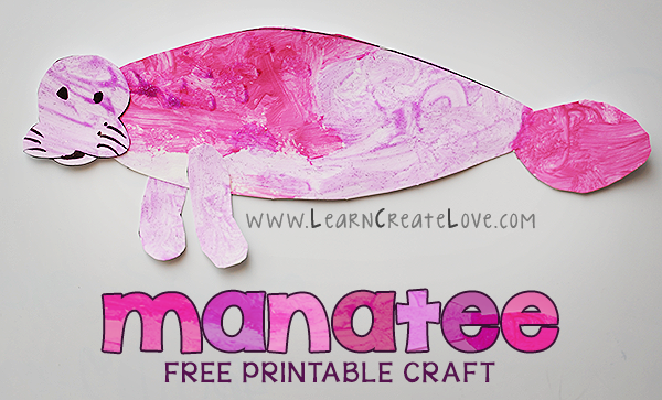 Printable manatee craft