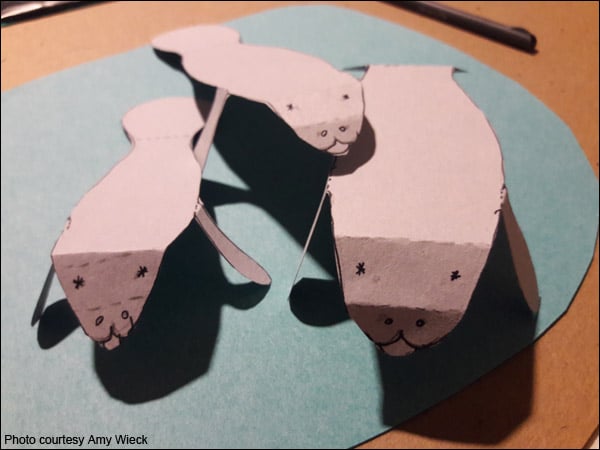 Tabletop manatee craft project