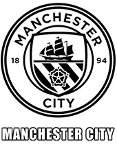 Manchester united original crest logo coloring page