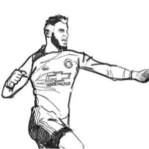 David de gea coloring pages printable for free download