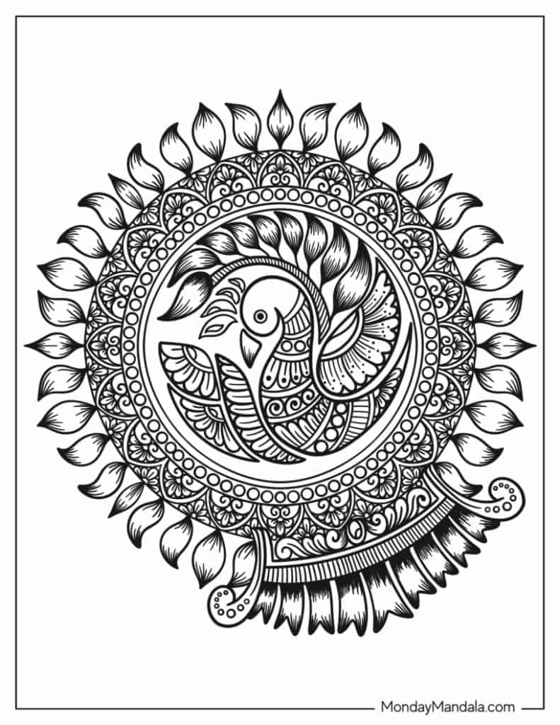 Animal mandala coloring pages free pdf printables