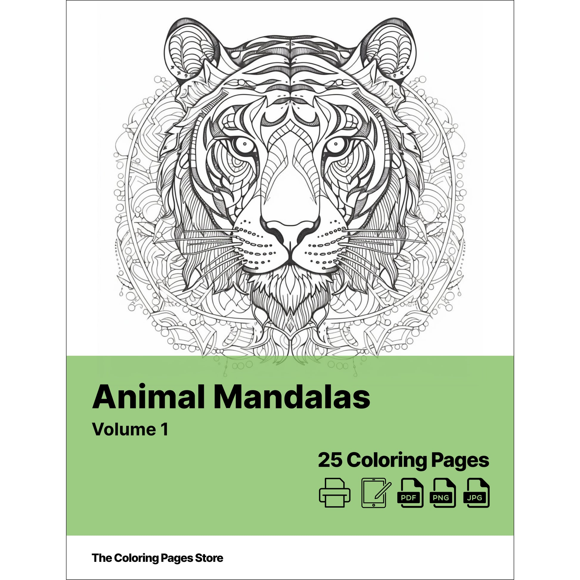 Animal mandala coloring book vol coloring pages â the coloring pages store