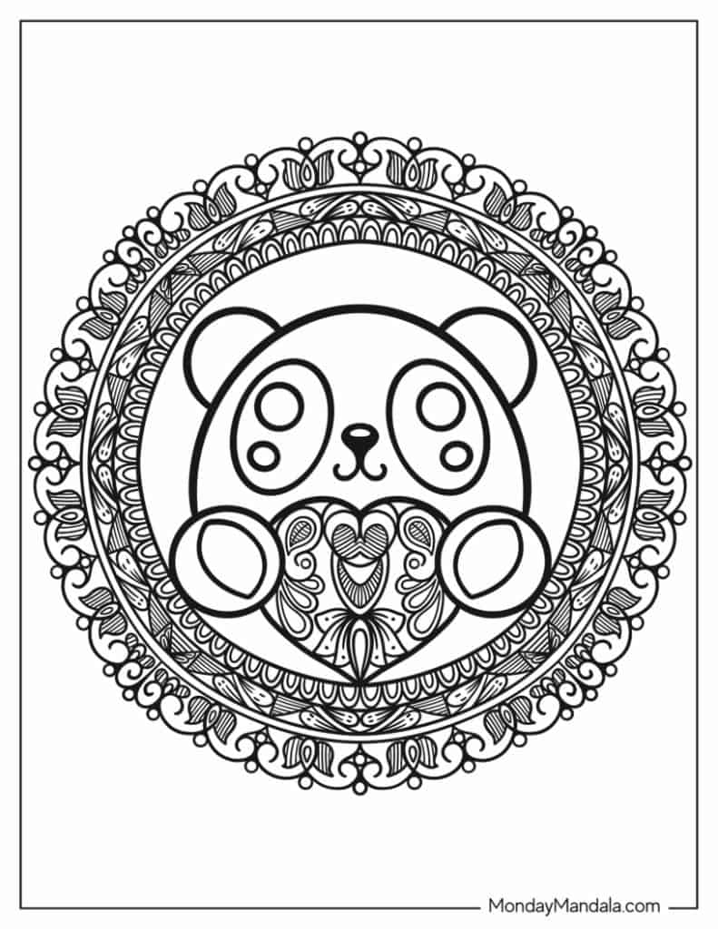 Animal mandala coloring pages free pdf printables