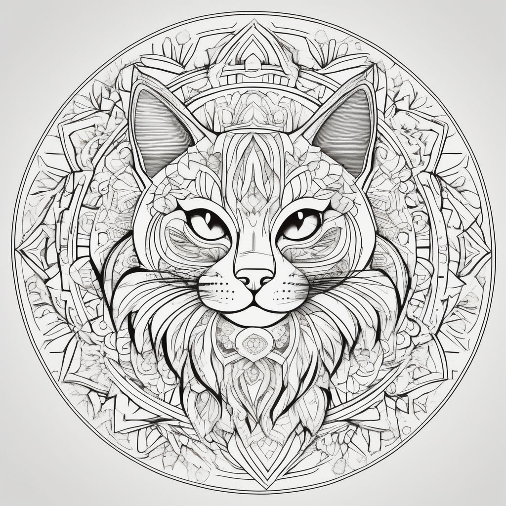 Mandala animal coloring