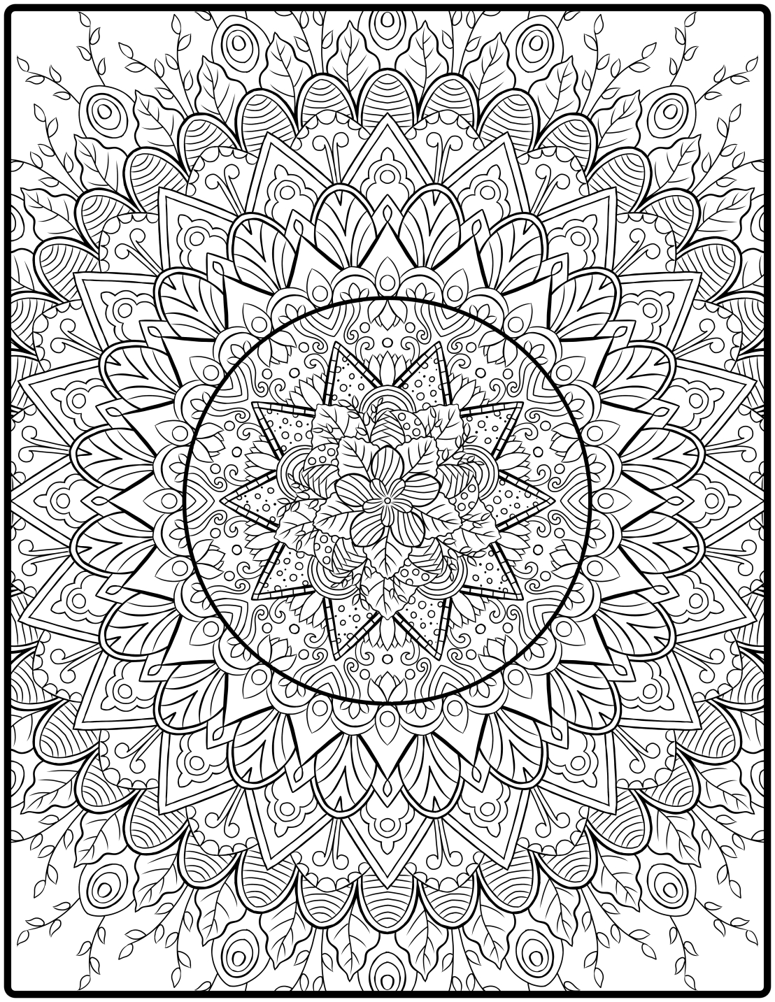 Mandala colouring pages â alphes corner