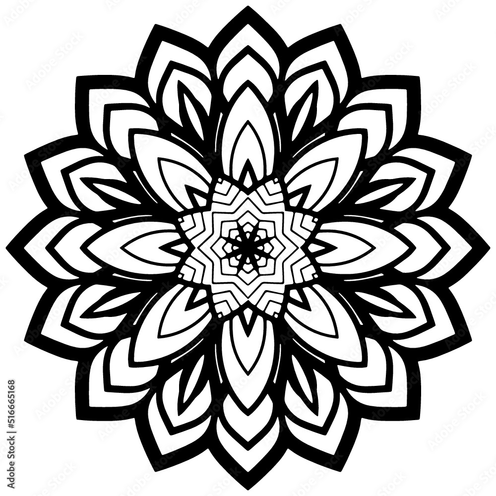 Ready to print adult mandala coloring book printable coloring page mandala floral coloring book art for therapy relaxing art coloring page for kids doodle art vector