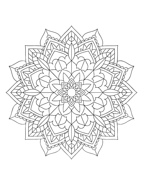 Mandala coloring pages adult coloring sheet printable coloring page grown up coloring printable art color anti
