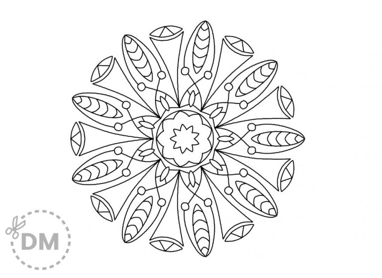 Easy mandala art coloring for adults