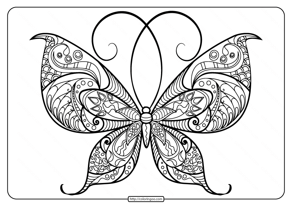 Printable butterfly mandala pdf coloring pages butterfly printable coloring pages butterfly mandala