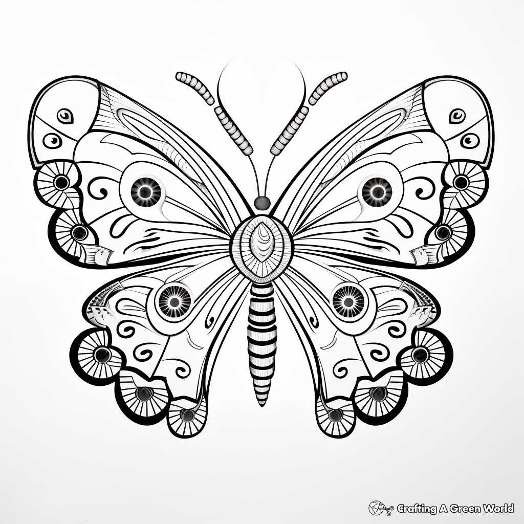 Butterfly mandala coloring pages
