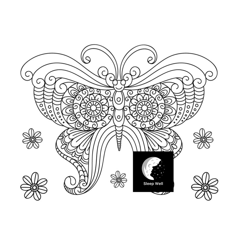 Butterfly mandala coloring page