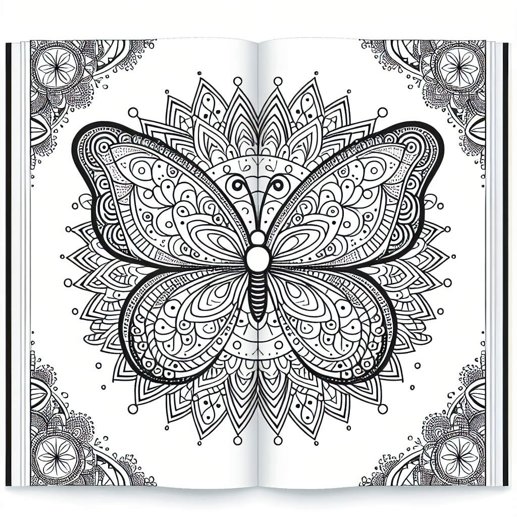 Mandala butterfly coloring pages