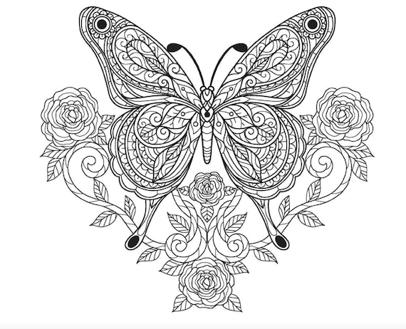 Downloadable pdf mandala coloring pages animal mandala butterfly coloring pages elephant coloring pages adult coloring pages instant download
