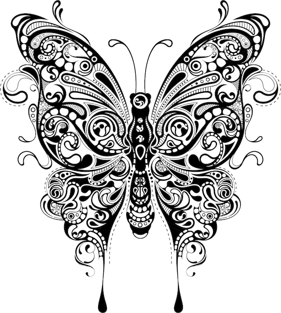 Floral and butterfly mandala coloring pages adult coloring pages beautiful black and white mandala coloring images download pdf
