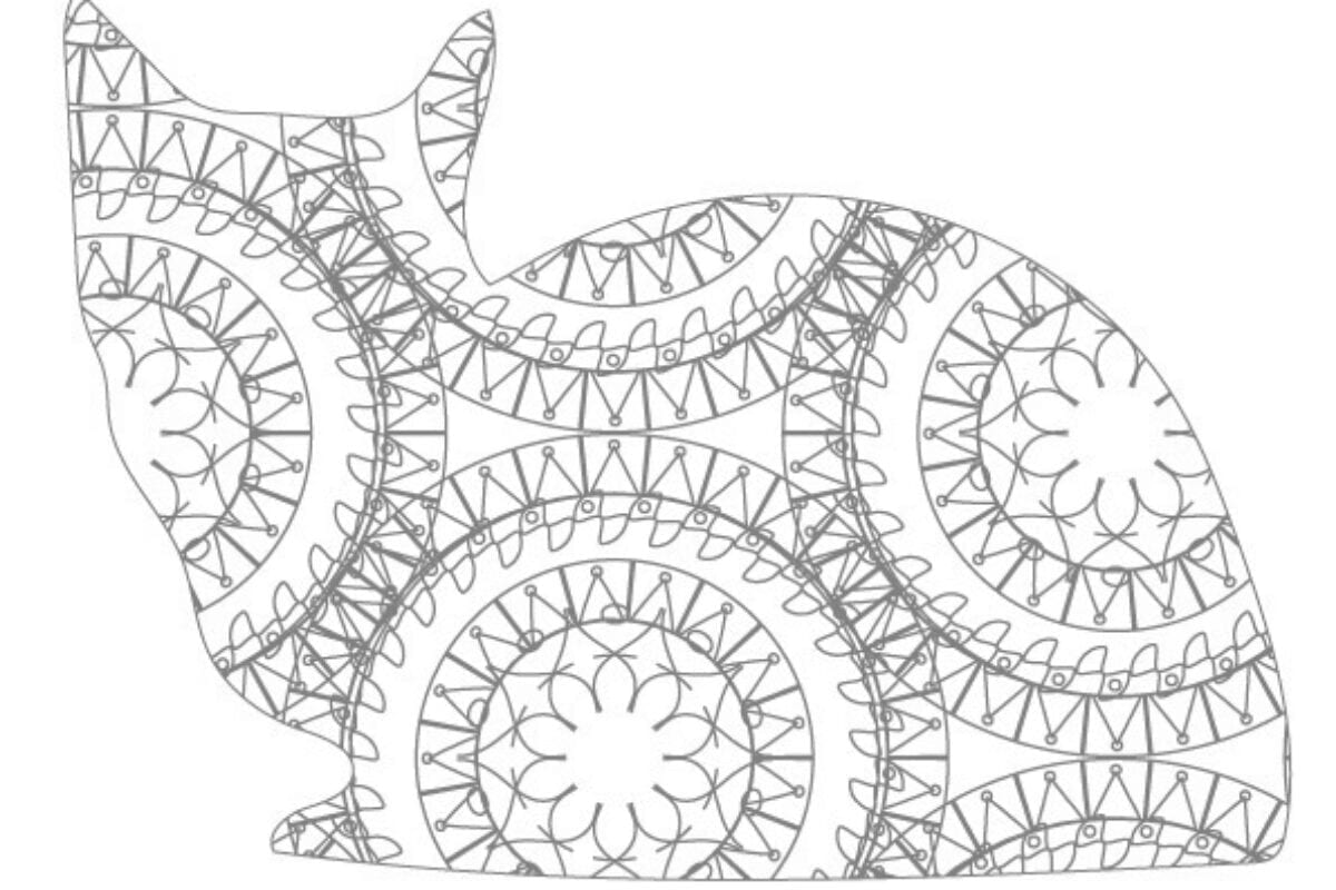 Cat mandala louring pages free