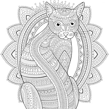 My cat mandala coloring book stunning oversized coloring pages coloring art zottino marica books