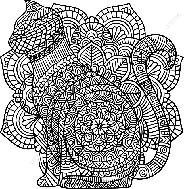 Cat mandala coloring pages for adults cat coloring graphic vector cat drawing man drawing ring drawing png and vector with transparent background for free download