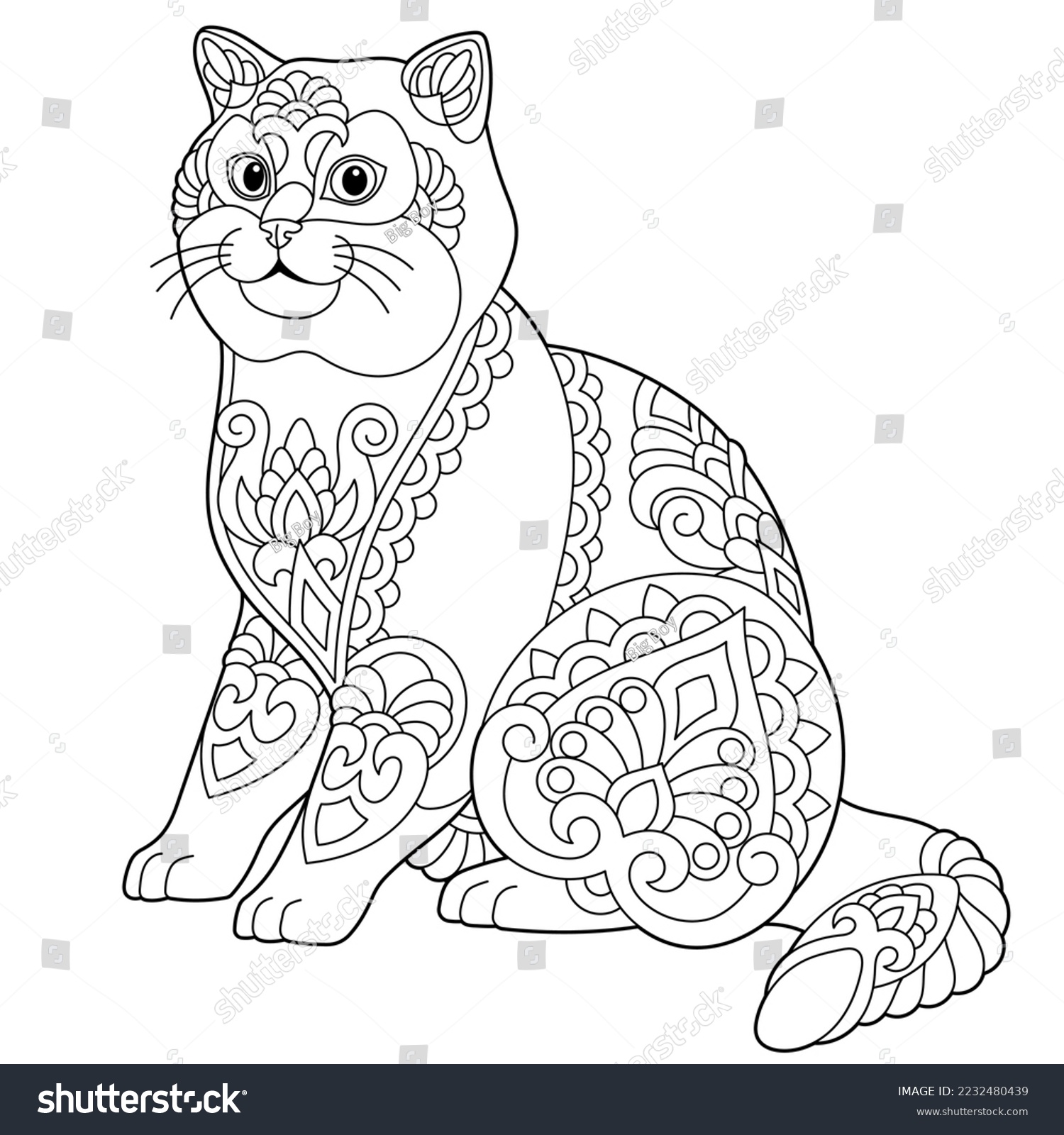 Mandalas gatos over royalty