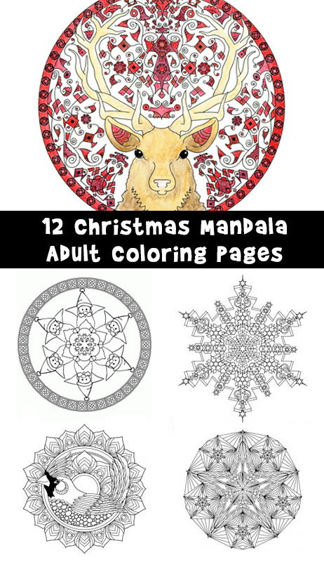 Christmas mandalas