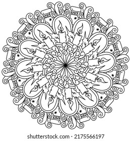 Thousand christmas mandalas royalty