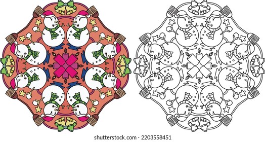 Thousand christmas mandalas royalty