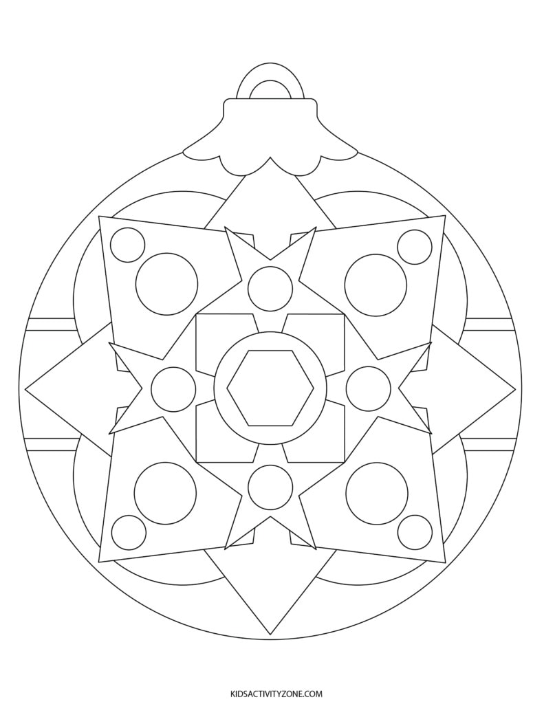 Christmas ornament coloring pages
