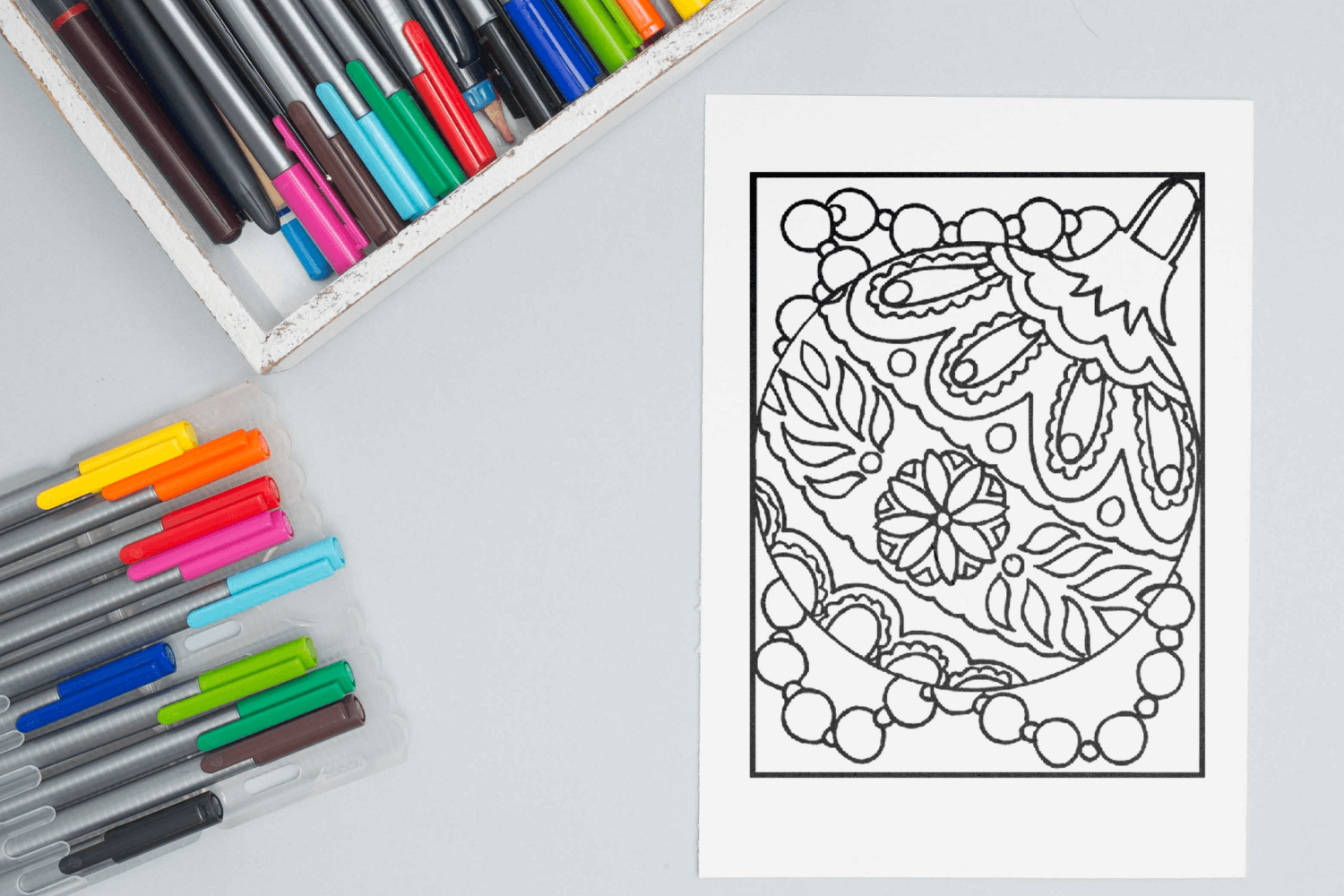 Christmas ornament free coloring page â