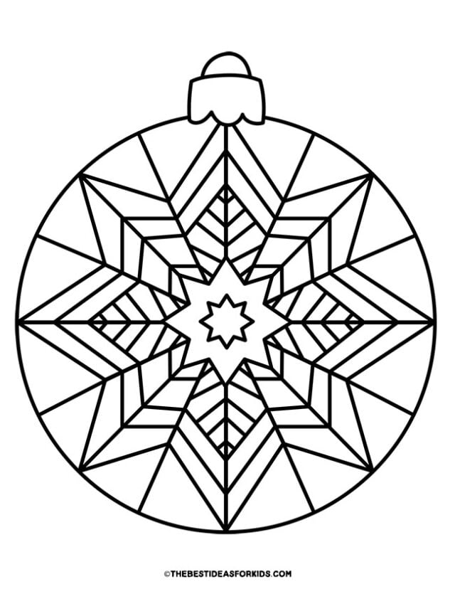 Ornament coloring pages free printables
