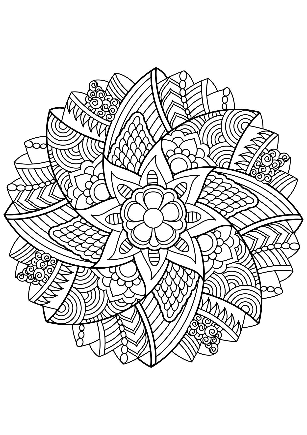 Coloring page mandala