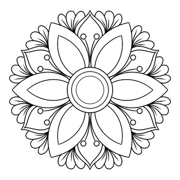 Worksheet mandala coloring pages no easy mandala tpt