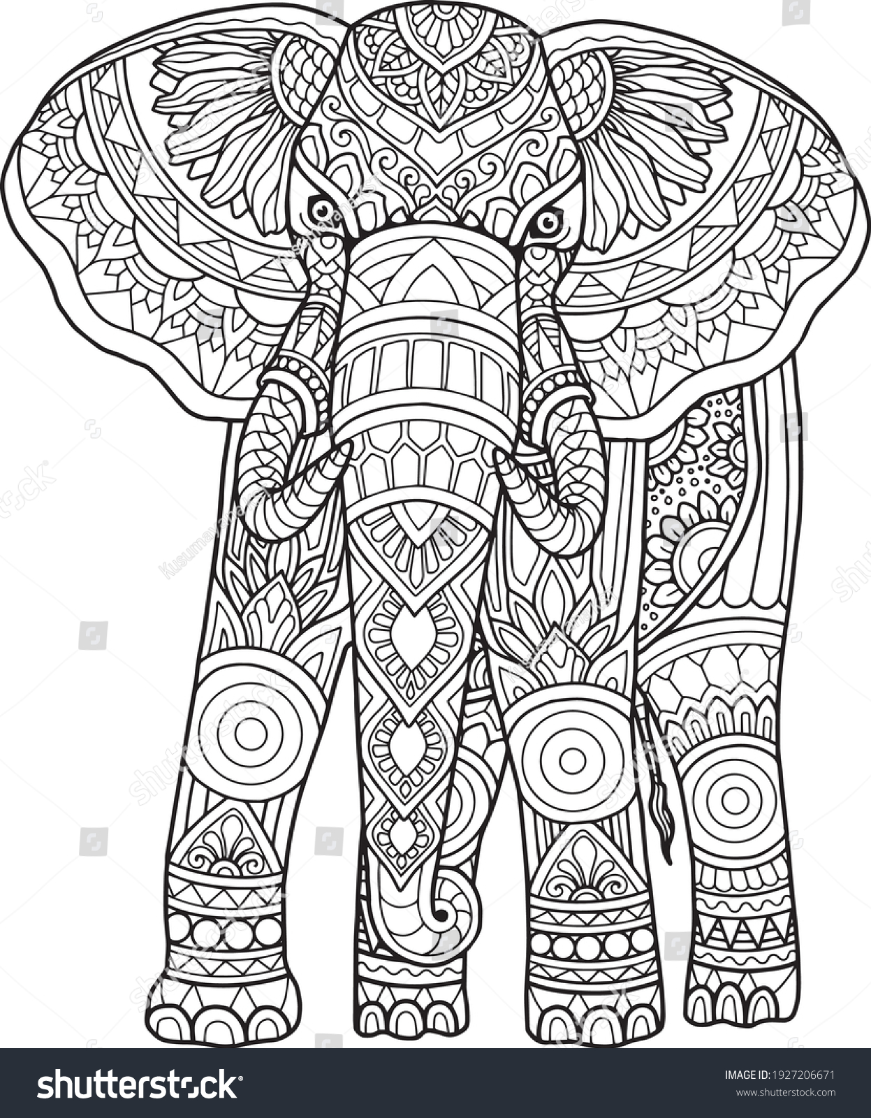 Best elephant mandala coloring pages royalty