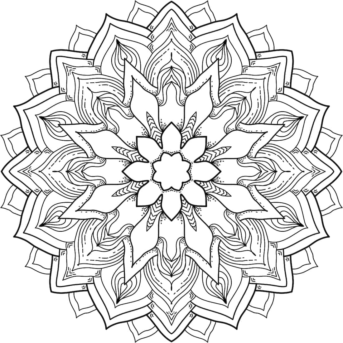 Flower power coloring page