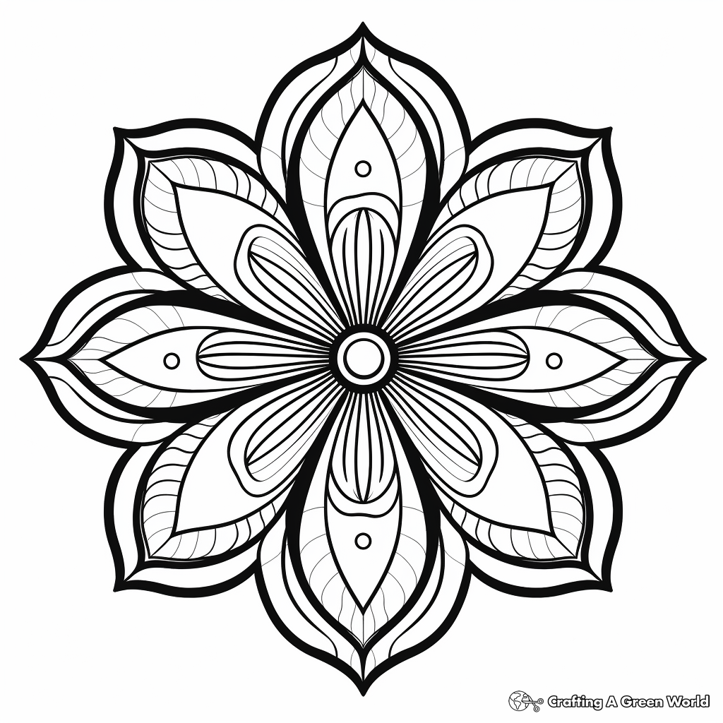 Mandala flower coloring pages